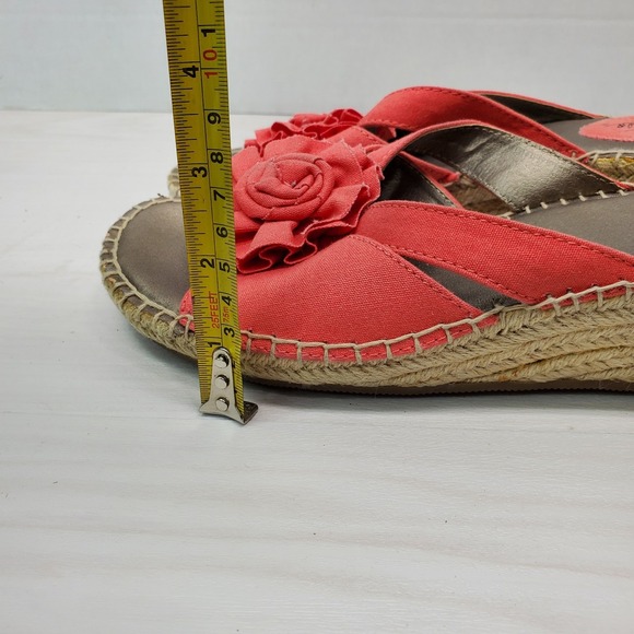LIFE STRIDE COMFORT SANDALS SLIDE WEDGE SIZE 9 RIPPO WOMEN RED NWD FAST SHIPPING - Picture 4 of 12